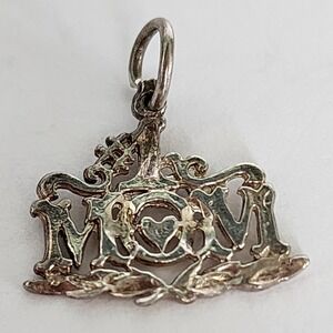 Vintage sterling silver #1 Mom charm‎ for bracelet